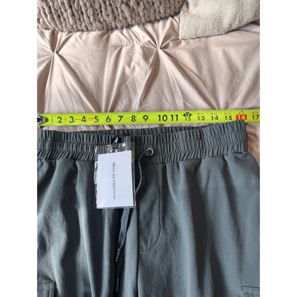 Maniere De Voir Womens Cargo Utility Pants Charcoal Grey XL NWT - Picture 7 of 12